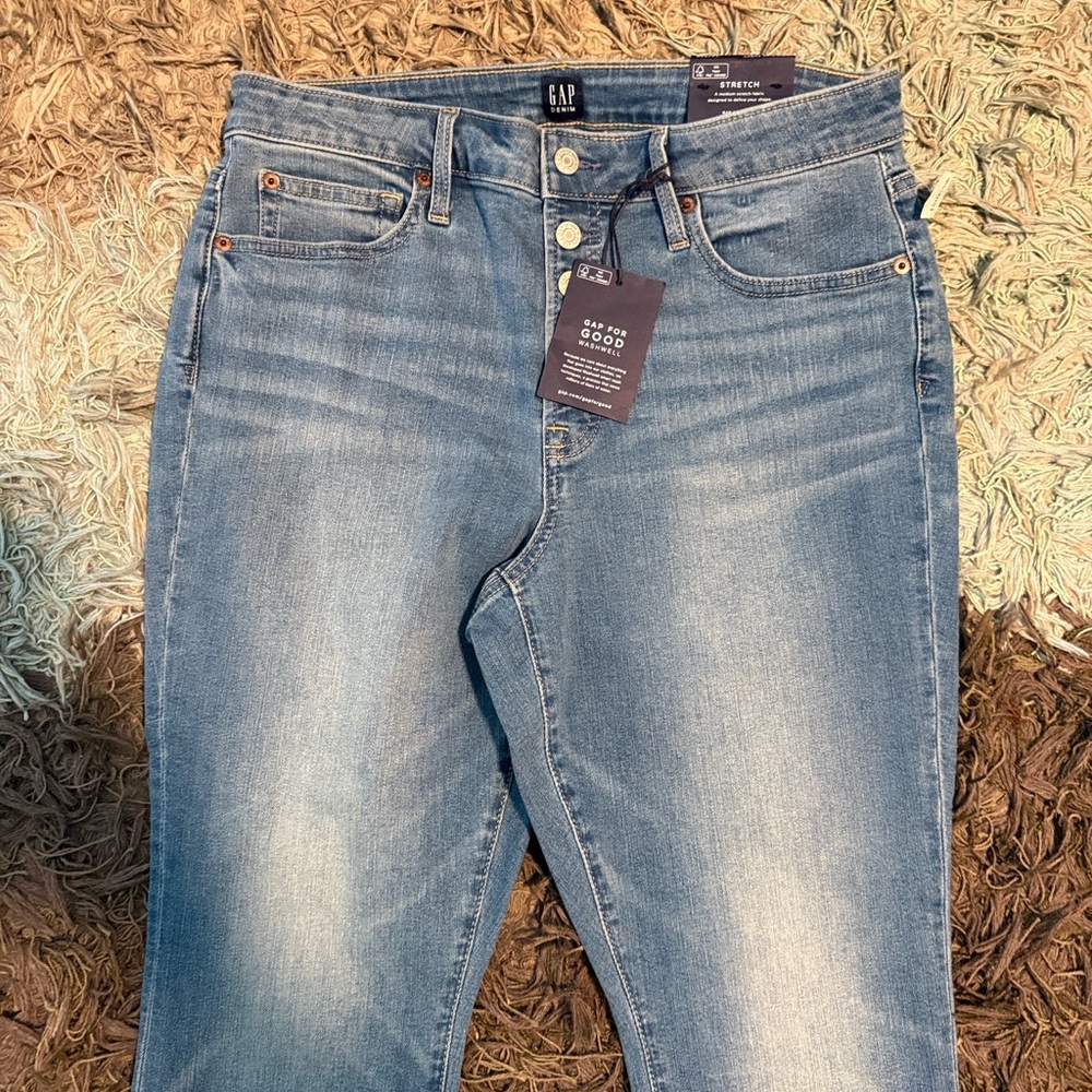 GAP High Rise Curvy True Skinny Ankle Blue Jeans for Women - Picture 11 of 15